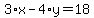 3%2Ax-4%2Ay=18