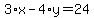 3%2Ax-4%2Ay=24