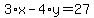 3%2Ax-4%2Ay=27