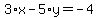 3%2Ax-5%2Ay=-4