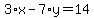 3%2Ax-7%2Ay=14