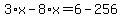 3%2Ax-8%2Ax=6-256