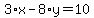 3%2Ax-8%2Ay=10