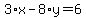 3%2Ax-8%2Ay=6