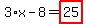 3%2Ax-8=highlight_red%28+25+%29