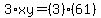 3%2Axy=%283%29%2861%29