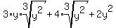 3%2Ay%2Aroot%283%2Cy%5E2%29%2B4%2Aroot%283%2Cy%5E2%29%2B2y%5E2