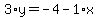 3%2Ay=-4-1%2Ax