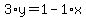 3%2Ay=1-1%2Ax