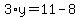 3%2Ay=11-8
