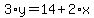 3%2Ay=14%2B2%2Ax
