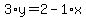 3%2Ay=2-1%2Ax