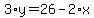 3%2Ay=26-2%2Ax