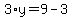 3%2Ay=9-3