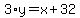 3%2Ay=x%2B32