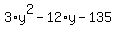 3%2Ay%5E2-12%2Ay-135