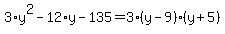 3%2Ay%5E2-12%2Ay-135=3%28y-9%29%28y%2B5%29