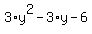 3%2Ay%5E2-3%2Ay-6