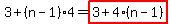 3%2B%28n-1%29%2A4=highlight%283%2B4%28n-1%29%29