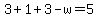 3%2B1%2B3-w=5