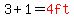 3%2B1=red%284ft%29