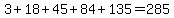 3%2B18%2B45%2B84%2B135=285