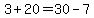 3%2B20=30-7