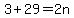 3%2B29=2n