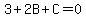 3%2B2B%2BC=0