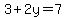 3%2B2y=7
