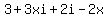 3%2B3xi%2B2i-2x