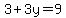 3%2B3y=9