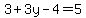 3%2B3y-4=5