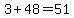 3%2B48=51