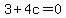 3%2B4c=0