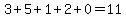 3%2B5%2B1%2B2%2B0=11