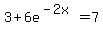 3%2B6e%5E%28-2x%29=7