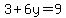 3%2B6y=9