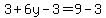3%2B6y-3=9-3