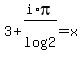 3%2Bi%2Api%2Flog%282%29=x