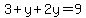 3%2By%2B2y=9