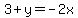 3%2By=-2x