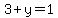 3%2By=1
