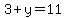 3%2By=11