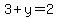 3%2By=2