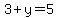 3%2By=5