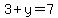 3%2By=7