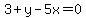 3%2By-5x=0