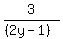 3%2F%28%282y-1%29%29
