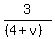 3%2F%28%284%2Bv%29%29